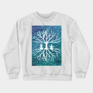 Grounded Trees and Humans Yoga Ocean Graphic Crewneck Sweatshirt